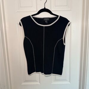 Finity Black and White Muscle Tee
